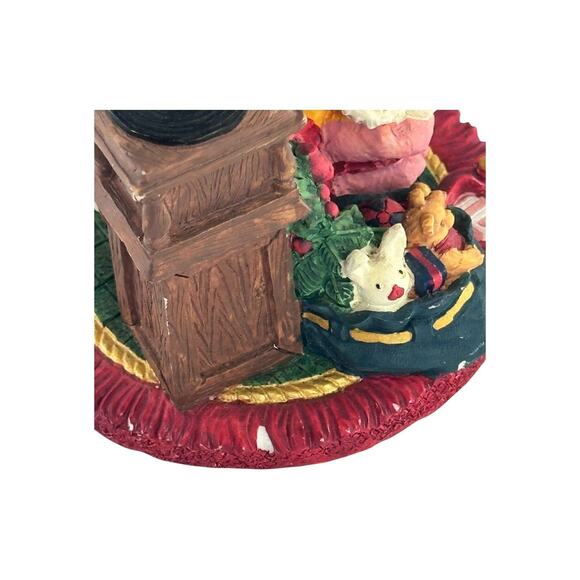 Vintage Hand Painted Santa Claus Figurine Child & Phonograph Christmas Decor - Picture 9 of 11